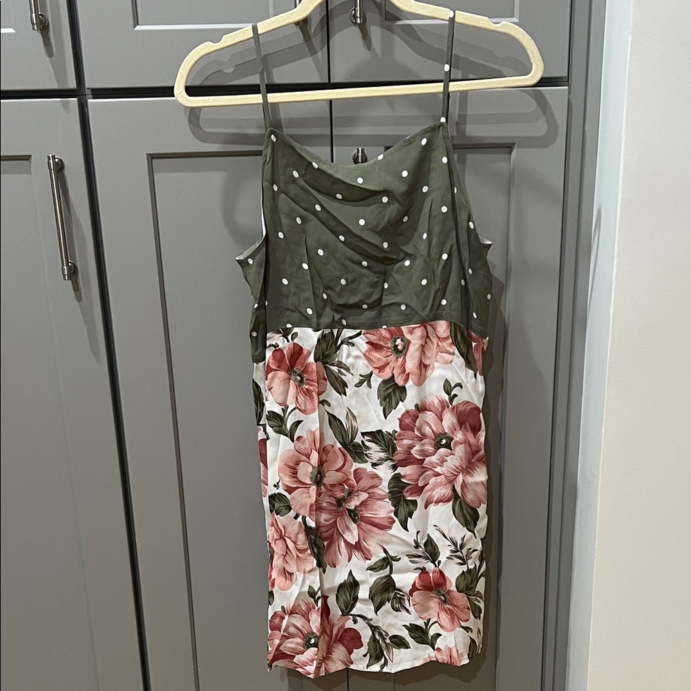 Reformation Floral and Polka Dot Dress